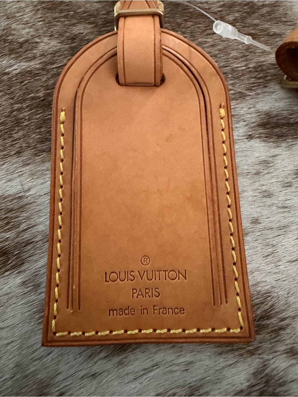 Louis Vuitton Vachetta Tan Leather Luggage Tag and Strap Set
